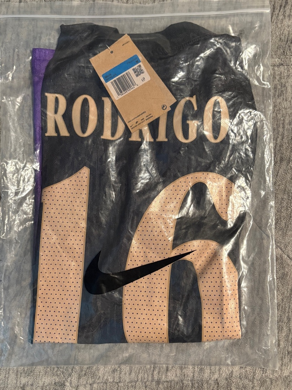 Nike Kids Black & Pink Soccer Jersey - Rodrigo 16